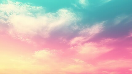 Aufkleber - A breathtaking view showcases a gradient of pastel colors in the sky, transitioning from soft blue to warm pink hues during the twilight hours, creating a tranquil atmosphere