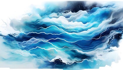 Wall Mural - Vibrant Swirls of Color in Abstract Fluid Art Composition