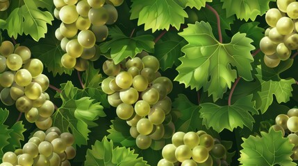 Seamless background of grape