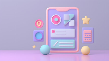 Wall Mural - User Research Icon User Experience 3D