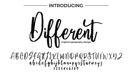 Different Font Stylish brush painted an uppercase vector letters, alphabet, typeface