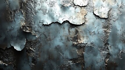 Wall Mural - Abstract Grunge Blue and Grey Peeling Paint Texture Background