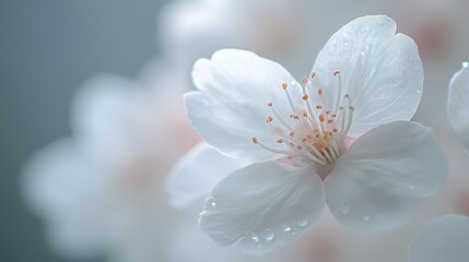 Wall Mural - Delicate White Blossom