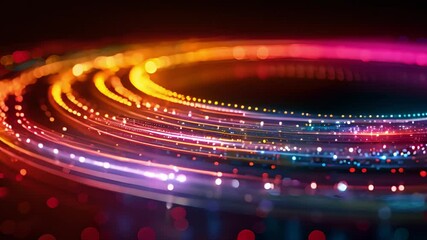 Fototapete - Detailed view of a vibrant, colorful light strip showcasing a variety of hues and shades.