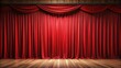 © prachaya - Red curtain hanging on stage, red, theater, stage, curtain, performance, drama, background, spotlight, entertainment, show