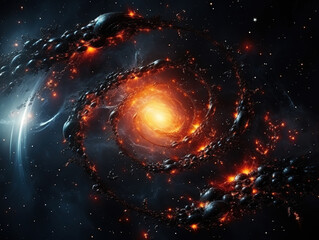 Wall Mural - galaxy background with stars