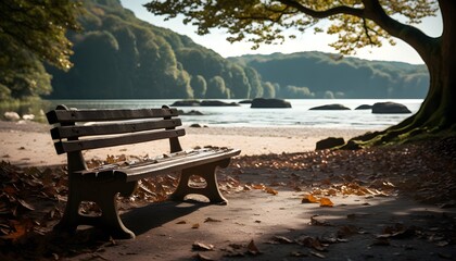 Wall Mural - Rugged Mountains Transforming into a Serene Beach Chasm: A Contrast of Natures Power and Tranquility