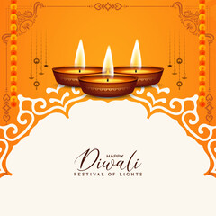 Happy Diwali Indian Hindu religious festival background design