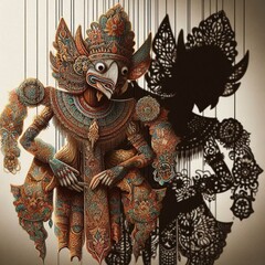 wayang traditional puppet from indonesia