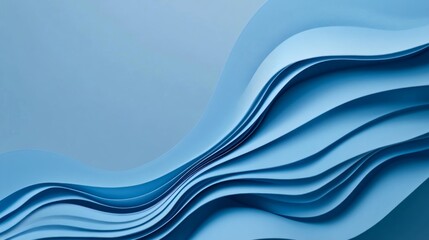 Wall Mural - Blue background with wavy lines and copy space 