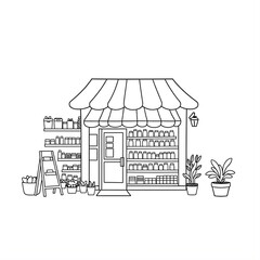 Illustration of shop