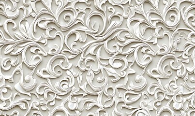 3d abstract seamless pattern of white and grey lines and shapes