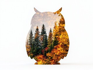 Sticker - Autumn Owl Silhouette.