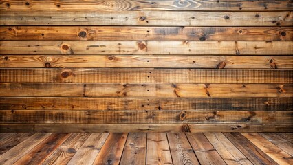 Wall Mural - Rustic Wooden Wall and Floor, Natural Texture,  Warm Hues, Aged Wood,  Striated Grains, Timber Background