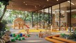 © Salman - An environmentally conscious daycare center with toys made from natural materials and an outdoor play area with recycled rubber surfacing