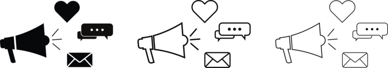 Wall Mural - social media marketing icon. social campaign symbol vector illustration.
