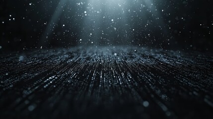 data universe: abstract binary code patterns and luminous lines in technological tapestry