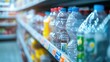 © David Martínez - Estantes de supermercado con botellas de plástico y bebidas, ilustrando la variedad de productos y opciones de bebidas disponibles para los consumidores