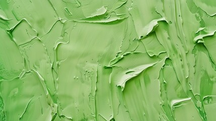 Sticker - Green_poster_with_fresh_oil_painting_texture_back