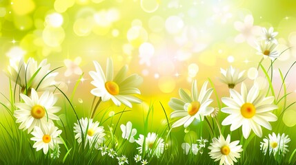 Simple_border_green_spring_background