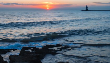 Wall Mural - Magnificent sunrise in Penglai, nature's beauty at a glance