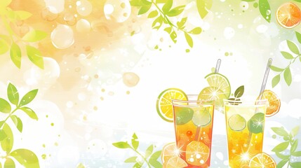 Wall Mural - Summer_Fresh_Beverage_Background