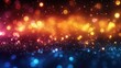 © Рудой Максим - Vibrant abstract background with colorful bokeh lights sparkling in warm and cool tones during a festive celebration