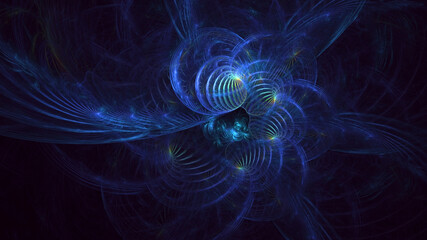 Wall Mural - 3d manual rendering abstract fractal light background. its not ai generatd illustration.