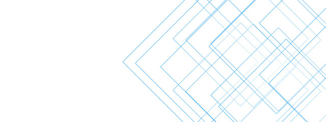 Poster - White minimal blue line design. baseness technology and communication concept Design Decoration. white and Blue geometric banner pattern background.