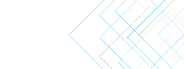 Poster - White minimal blue line design. baseness technology and communication concept Design Decoration. white and Blue geometric banner pattern background.