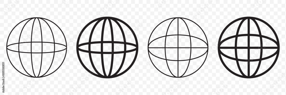 World Icon Black | Earth Illustration | Globe Symbol | Planet Logo ...
