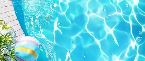 Blue-colored water surface texture with ripples. Abstract nature background. Water waves with copy space