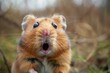 © Larisa - Startled hamster with wide eyes and open mouth