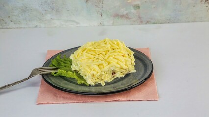 Cheese Salad on a Plate