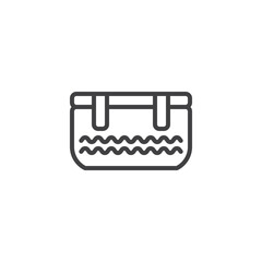 Canvas Print - Watertight line icon