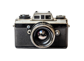 vintage camera on white isolated