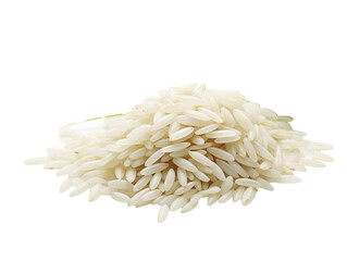 Wall Mural - a pile of rice on a white background