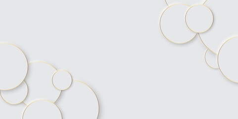 Wall Mural - abstract grey geometric modern circle background design. golden stoke with decorative elements in ne