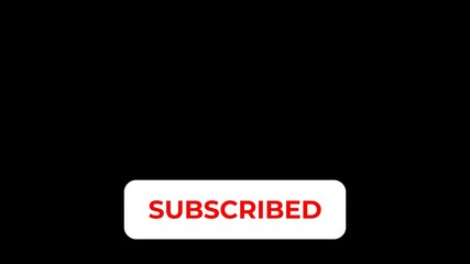 Wall Mural - subscribe button animation, subscribing animation, animated subscribe button on transparent backgrou
