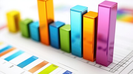 Colorful Bar Graphs Representing Data Trends