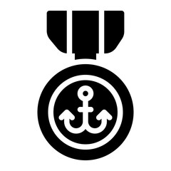 Poster - medal glyph icon