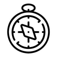 Poster - compass line icon