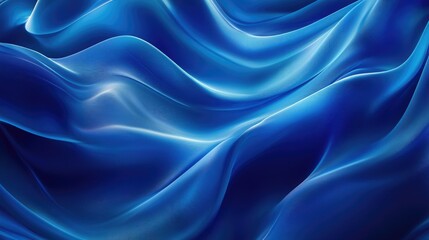 Dynamic blue wave patterns flowing horizontally, forming a vibrant abstract background design