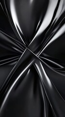 Wall Mural - sleek black abstract with glossy textures, modern art concept