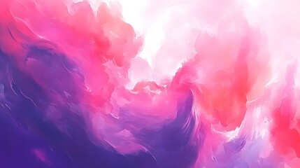 Poster - Abstract Watercolor Background   Pink  Purple  and White Swirls