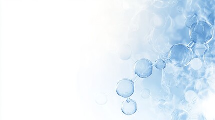 Light Blue Background with Transparent Capsule Icons and DNA Strands