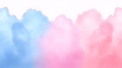 Poster - Abstract Watercolor Background with Pink and Blue Clouds