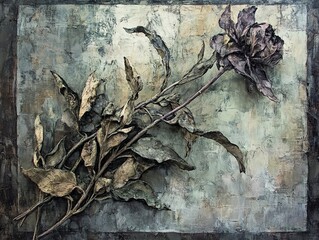 Poster - Withered Rose: A Still Life of Decay and Beauty