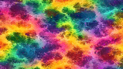 Poster - Abstract Colorful Watercolor Background with Rainbow Hues and Sparkle