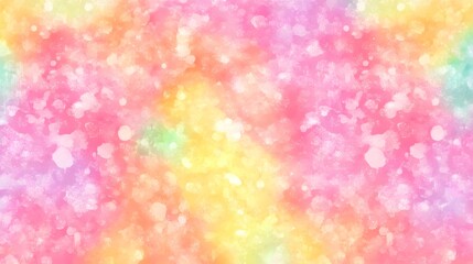 Poster - Abstract Watercolor Pastel Rainbow Background with Glitter Texture